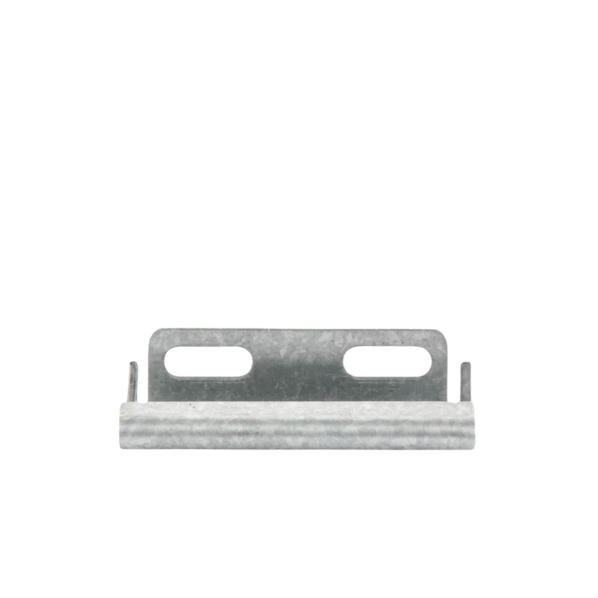 Placa salida a tubo automática para peralte de 66mm y 116mm, con acabado Electro Zinc