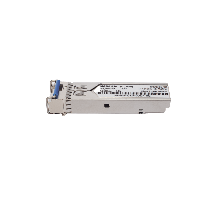 Transceptor WDM Mini-Gbic SFP 1G LC TX:1310nm RX:1550 Para Fibra Mono Modo 10 Km, Requiere MGB-LB10