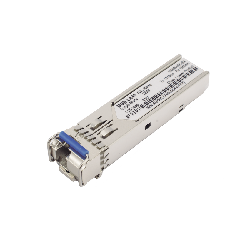 Transceptor mini-Gbic SFP 1G LC TX:1310nm RX:1550 para fibra Mono Modo 40 Km WDM, Requiere MGB-LB40