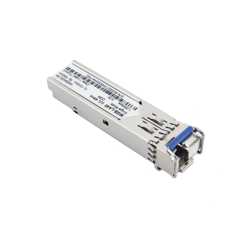 Transceptor mini-Gbic SFP 1G LC TX:1310nm RX:1550 para fibra Mono Modo 40 Km WDM, Requiere MGB-LB40