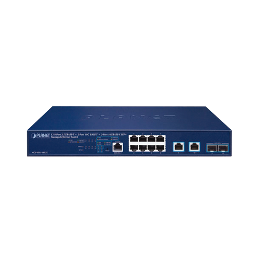 Switch Administrable Capa 3, 8 Puertos de 2.5G BASE-T, 2 Puertos de 10 G BASE-T, 2 Puertos SFP de 10 G