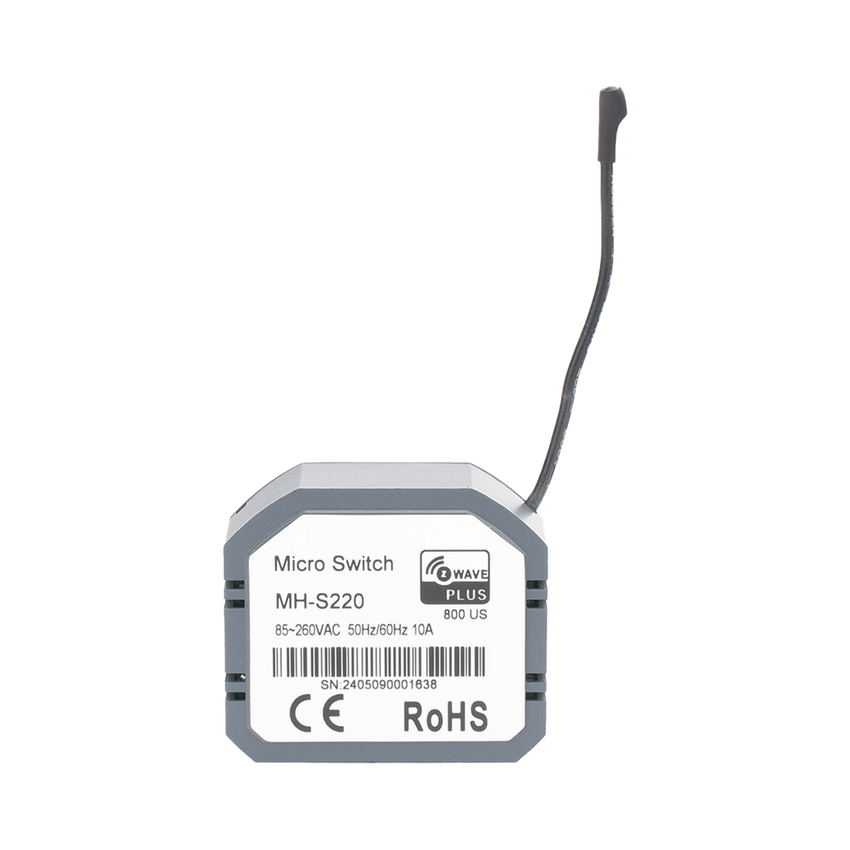 (ZWAVE) Micro modulo On/Off , para 1 circuito, doble control
