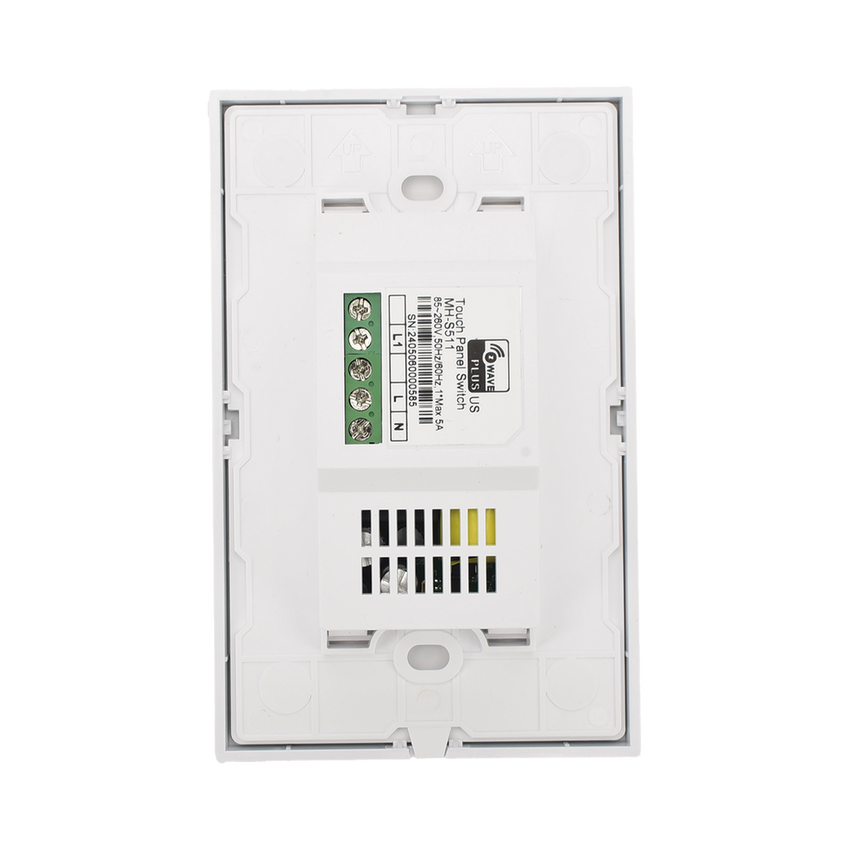 (ZWAVE) Interruptor On/Off panel táctil touch inalámbrico Zwave Plus 1 boton. Compatible con Hubitat HC8, Álula  M2M, otro