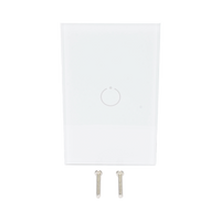 (ZWAVE) Interruptor On/Off panel táctil touch inalámbrico Zwave Plus 1 boton. Compatible con Hubitat HC8, Álula  M2M, otro