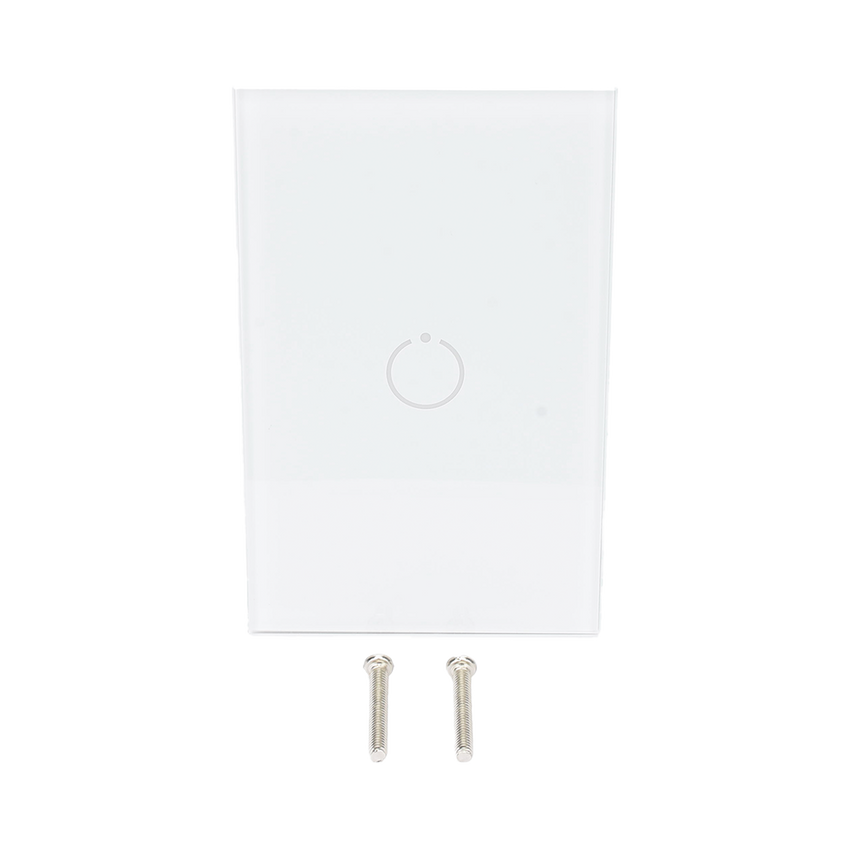 (ZWAVE) Interruptor On/Off panel táctil touch inalámbrico Zwave Plus 1 boton. Compatible con Hubitat HC8, Álula  M2M, otro