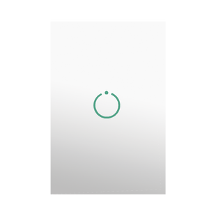 (ZWAVE) Interruptor On/Off panel táctil touch inalámbrico Zwave Plus 1 boton. Compatible con Hubitat HC8, Álula  M2M, otro