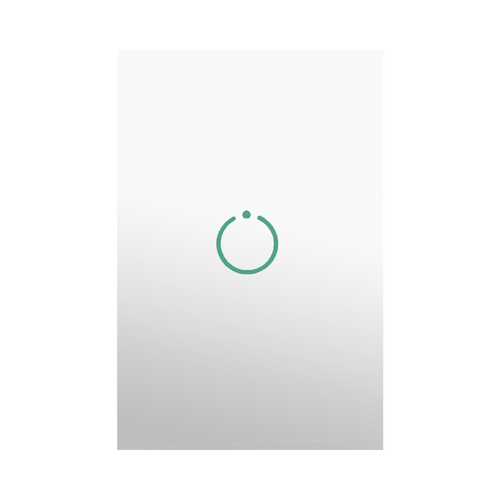 (ZWAVE) Interruptor On/Off panel táctil touch inalámbrico Zwave Plus 1 boton. Compatible con Hubitat HC8, Álula  M2M, otro