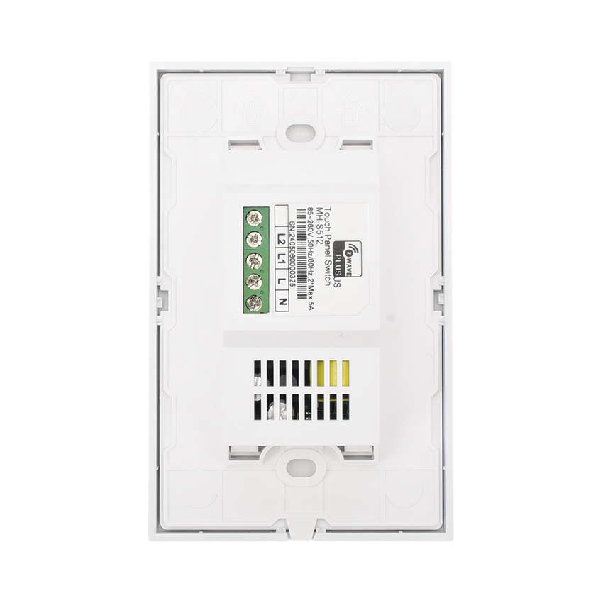 (ZWAVE) Interruptor On/Off panel táctil touch inalámbrico Zwave Plus 2 botones. Compatible con Hubitat HC8, Álula  M2M, otro
