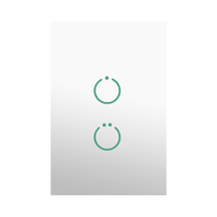 (ZWAVE) Interruptor On/Off panel táctil touch inalámbrico Zwave Plus 2 botones. Compatible con Hubitat HC8, Álula  M2M, otro
