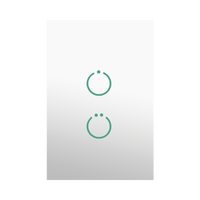 (ZWAVE) Interruptor On/Off panel táctil touch inalámbrico Zwave Plus 2 botones. No requiere cable neutro, Compatible con Hubitat HC8, Álula  M2M, otros