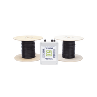 MICALERT Cable Sensor para Paredes, barandales, rejas rigidas / 2 zonas de 152 metros / 304 Metros de protección total/Tarjeta LPU400/Calibración via software