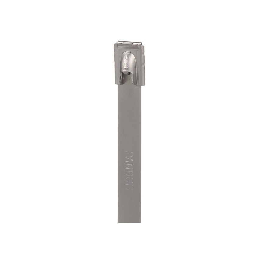 Cincho Pan-Steel™ de Acero Inoxidable 316, de 362mm largo x 7.9mm ancho, Color Metálico, Paquete de 50pz