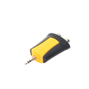 Conector Estéreo | 3.5 mm - 2 x conector Hembra RCA | Adaptador de Carcasa de Plástico