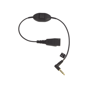 Jabra Cord QD a conector de 3.5 mm con Push-to-Talk para teléfonos celulares smartphones (8800-00-103)