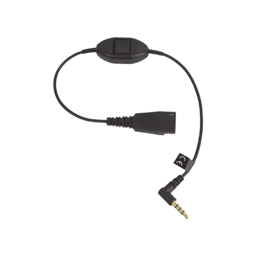 Jabra Cord QD a conector de 3.5 mm con Push-to-Talk para teléfonos celulares smartphones (8800-00-103)