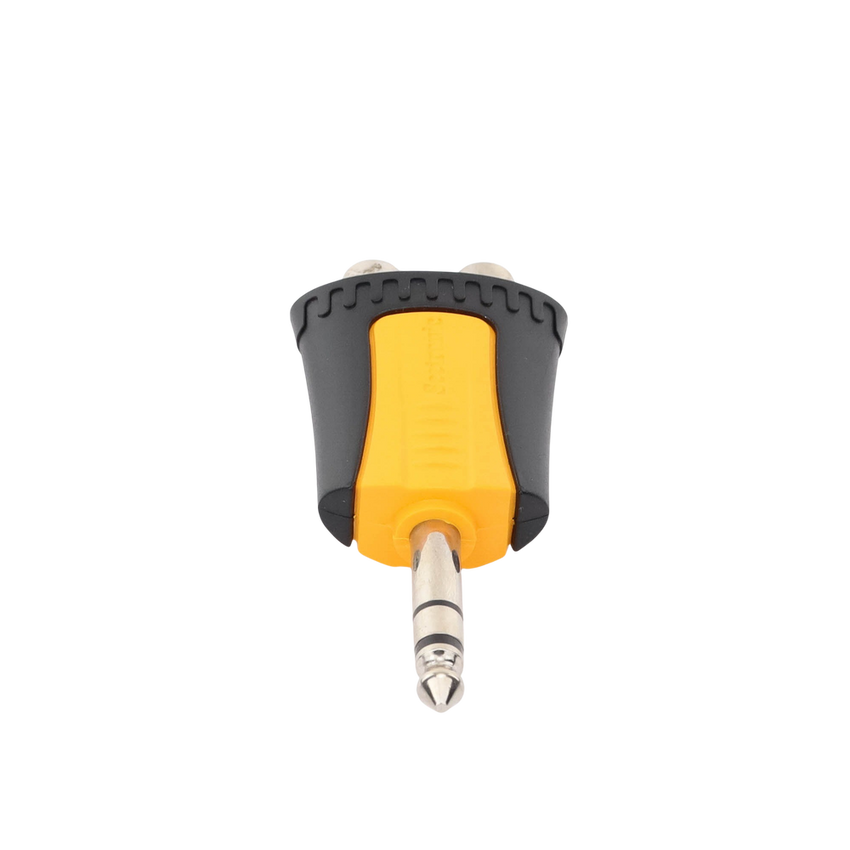Conector Estéreo |  1/4in - 2 x RCA hembra | Adaptador de Carcasa de Plastico |