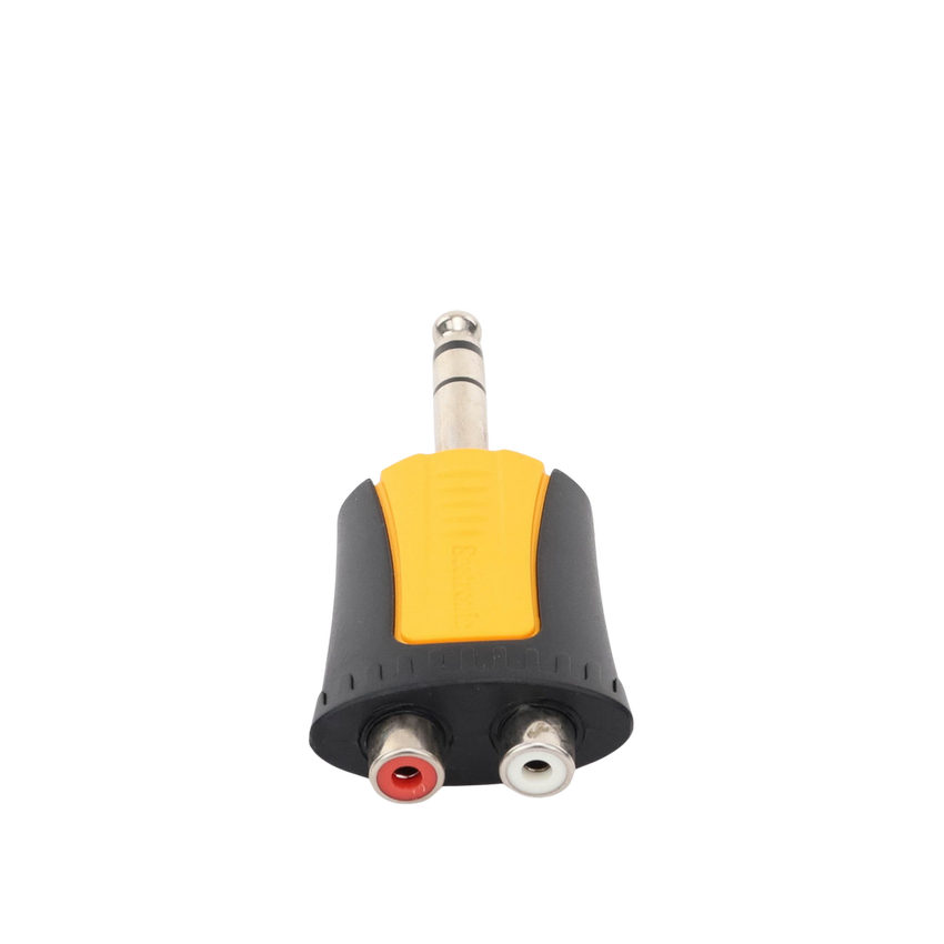 Conector Estéreo |  1/4in - 2 x RCA hembra | Adaptador de Carcasa de Plastico |
