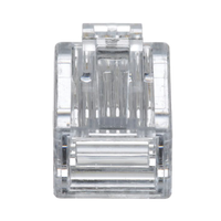 Plug RJ45 Cat5e, Para Cable UTP de Calibres 24-26 AWG, Chapado en Oro de 50 Micras, Paquete de 100 Piezas