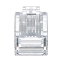 Plug RJ45 Cat5e, Para Cable UTP de Calibres 24-26 AWG, Chapado en Oro de 50 Micras, Paquete de 50 Piezas
