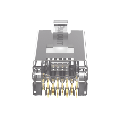 Plug RJ45 Cat5e Blindado, Para Cable UTP de Calibres 24-26 AWG, Chapado en Oro de 50 Micras, Paquete de 100 Piezas