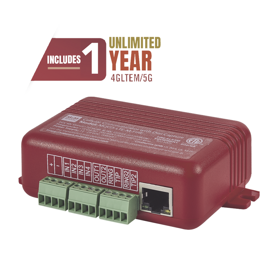 COMUNICADOR DUAL Universal para PANELES DE INCENDIO 4GLTEM - 1 Año de Servicio - Eventos a CMS
