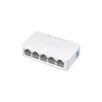 Switch NO Administrable / Para escritorio /  5 puertos 10/100 Mbps / Diseño Compacto / Plug and Play