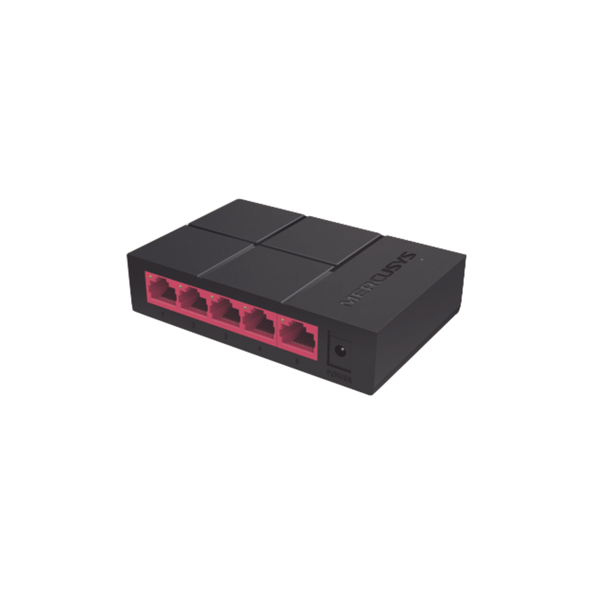 Switch NO Administrable / Para escritorio / 5 puertos 10/100/1000 Mbps / Diseño Compacto / Plug and Play