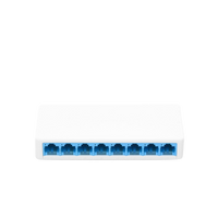 Switch NO Administrable / Para escritorio / 8 puertos 10/100 Mbps / Diseño Compacto / Plug and Play