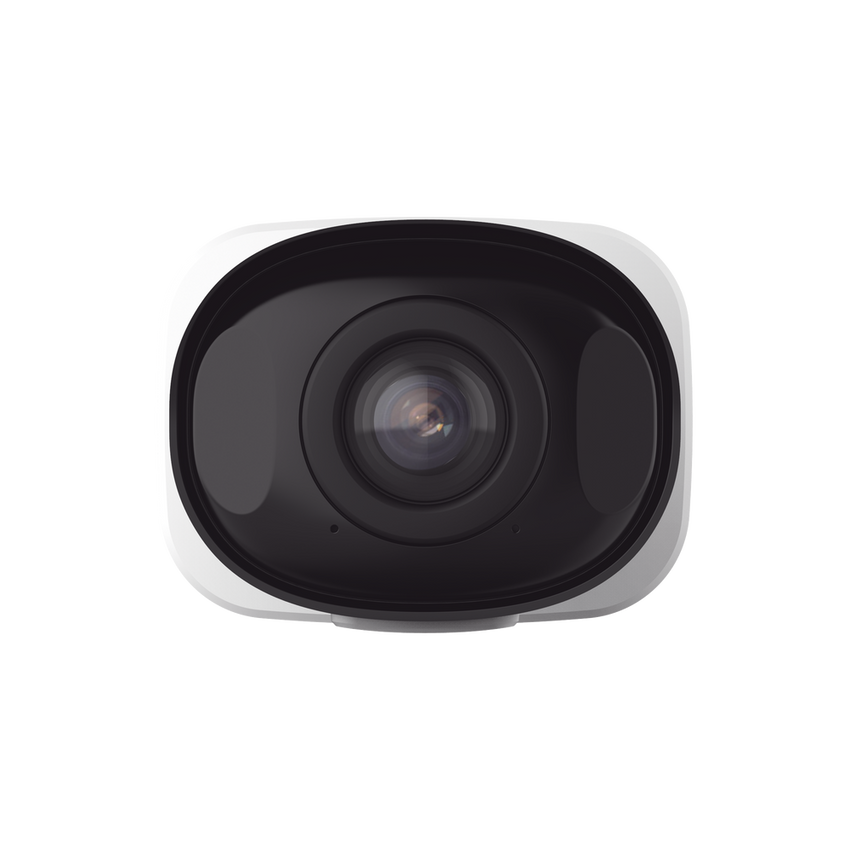 Cámara Bullet de Red Mini Panorámica 180° AI / 4K / Super WDR 120dB / Micrófono Integrado / IP67-IK10 / Soporte PoE / Almacenamiento 1TB / Analítica IA VCA 8 Modos