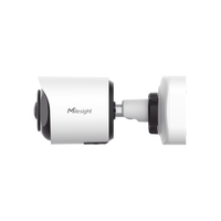 Cámara Bullet de Red Mini Panorámica 180° AI / 4K / Super WDR 120dB / Micrófono Integrado / IP67-IK10 / Soporte PoE / Almacenamiento 1TB / Analítica IA VCA 8 Modos