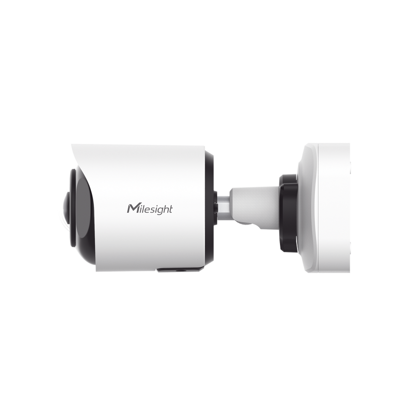 Cámara Bullet de Red Mini Panorámica 180° AI / 4K / Super WDR 120dB / Micrófono Integrado / IP67-IK10 / Soporte PoE / Almacenamiento 1TB / Analítica IA VCA 8 Modos