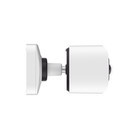 Cámara Bullet de Red Mini Panorámica 180° AI / 4K / Super WDR 120dB / Micrófono Integrado / IP67-IK10 / Soporte PoE / Almacenamiento 1TB / Analítica IA VCA 8 Modos