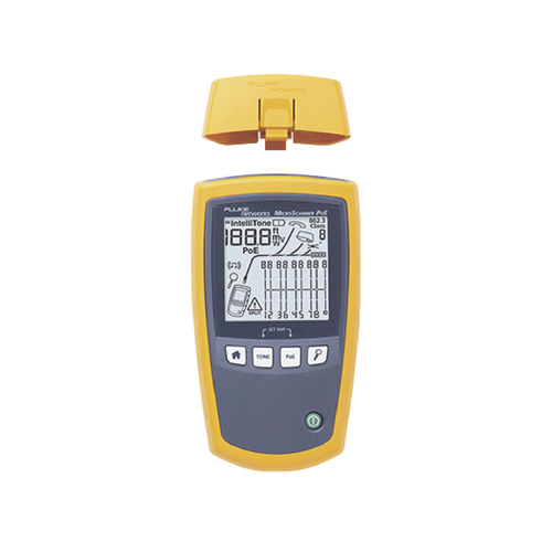 Verificador de Red MicroScanner PoE, para Comprobación de Redes de Voz, Datos, Video y PoE 802.3af, at, bt y UPOE, con Pantalla LCD Retroiluminada