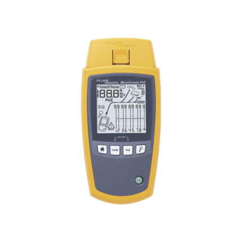 Verificador de Red MicroScanner PoE, para Comprobación de Redes de Voz, Datos, Video y PoE 802.3af, at, bt y UPOE, Con Pantalla LCD Retroiluminada