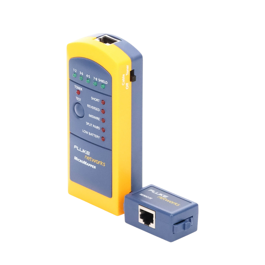 Probador de Mapa de Cableado MicroMapper, para Verificar Rápida y Fácilmente la Integridad del Cableado de Par Trenzado de Ethernet