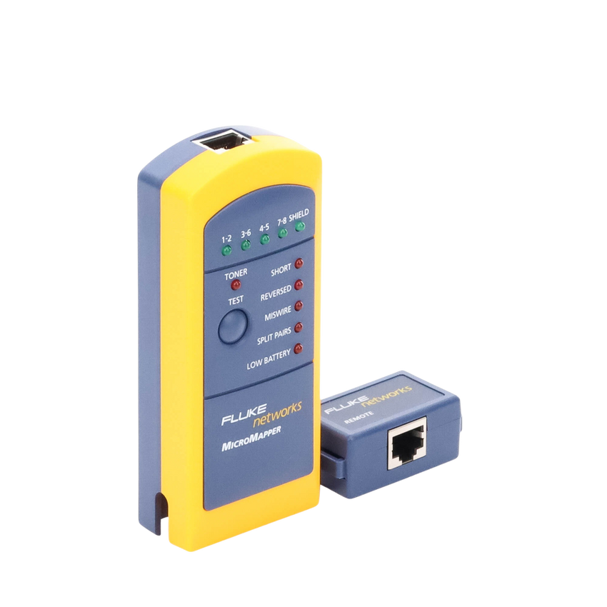 Probador de Mapa de Cableado MicroMapper, para Verificar Rápida y Fácilmente la Integridad del Cableado de Par Trenzado de Ethernet