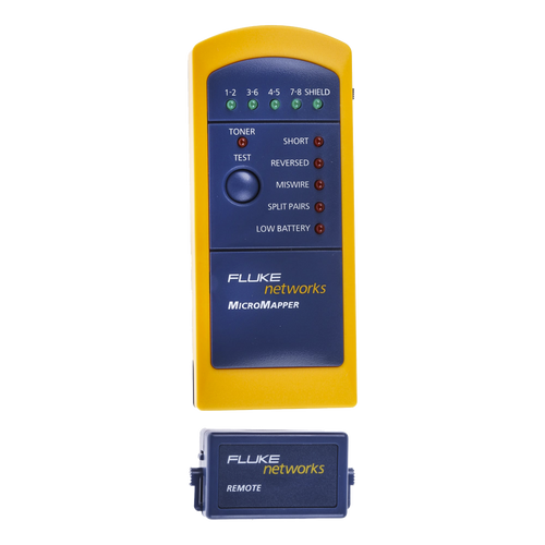 Probador de Mapa de Cableado MicroMapper™, para Verificar Rápida y Fácilmente la Integridad del Cableado de Par trenzado de Ethernet