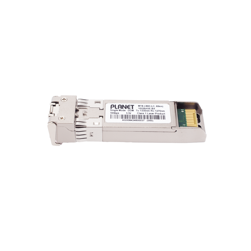 Transceptor WDM mini-Gbic SFP+ 10G LC TX:1330nm RX:1270nm para fibra Mono Modo 60 Km, Requiere MTB-LA60