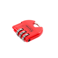 Candado de Combinación Ajustable / No Requiere Llave / Color Rojo.