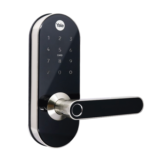 Cerradura Digital  YMC420 / con Teclado Táctil / lector de Tarjetas / Huellas /  Incluye HUB / compatible con YALE CONNECT