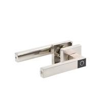 Manija Castelli Biométrica/ Niquel Satinado / 30 usuarios / Para Puerta Izq o Derecha de 60-70mm
