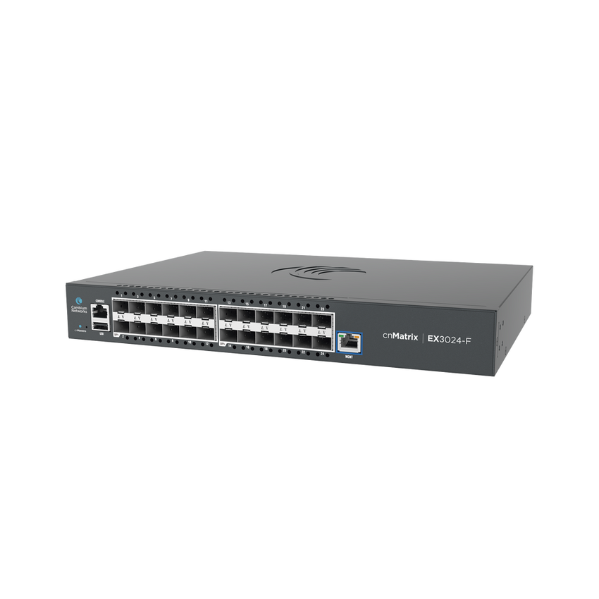 Switch cnMatrix EX3024F Ideal para Distribución en una Red Empresarial / 24 Puertos de Fibra Óptica SFP+(10 Gbps) / Capa 2 y Capa 3 / Doble Fuente de Alimentación en Corriente Alterna / Gestión Gratuita Desde la Nube