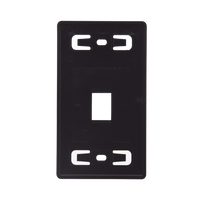 Placa de Pared Modular MAX, de 1 Salida, Color Negro