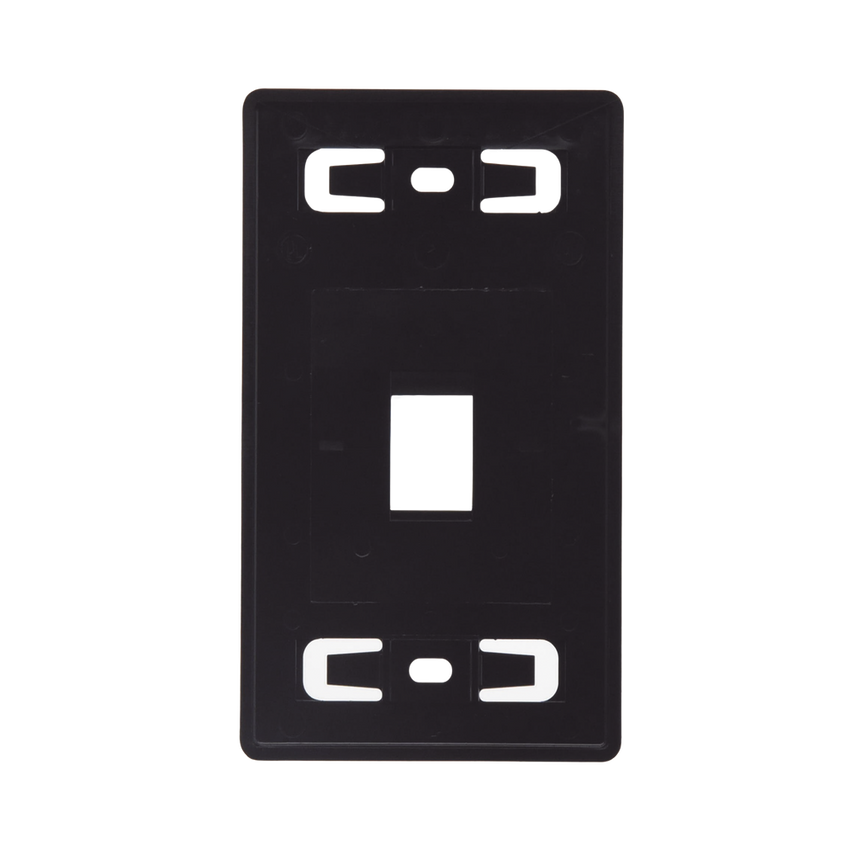 Placa de Pared Modular MAX, de 1 Salida, Color Negro