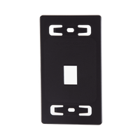 Placa de pared modular MAX, de 1 salida, Color Negro