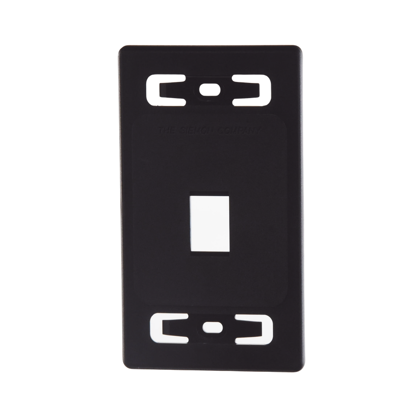 Placa de pared modular MAX, de 1 salida, Color Negro
