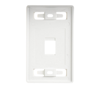 Placa de Pared Modular MAX, de 1 Salida, Color Blanco, Version Bulk (Sin Empaque Individual)