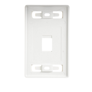 Placa de Pared Modular MAX, de 1 Salida, Color Blanco, Version Bulk (Sin Empaque Individual)
