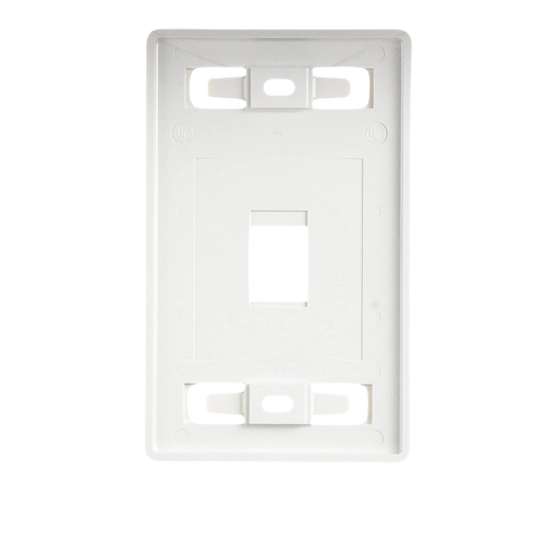 Placa de Pared Modular MAX, de 1 Salida, Color Blanco, Version Bulk (Sin Empaque Individual)