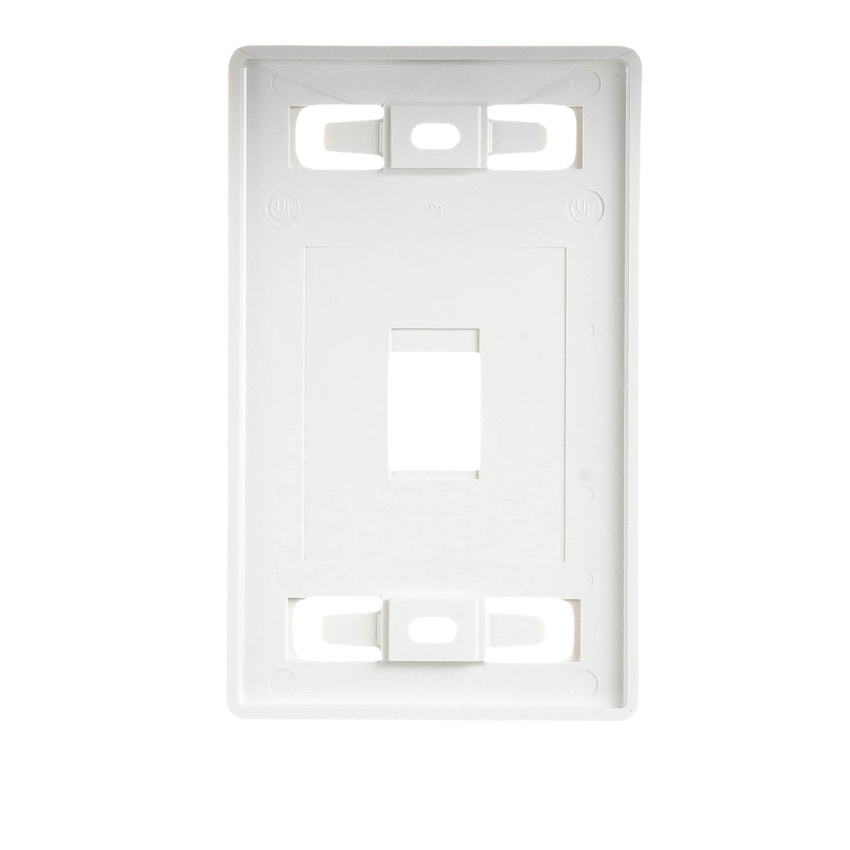 Placa de Pared Modular MAX, de 1 Salida, Color Blanco, Version Bulk (Sin Empaque Individual)